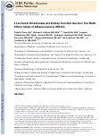 Cover page: Low Serum Bicarbonate and Kidney Function Decline: The Multi-Ethnic Study of Atherosclerosis (MESA)