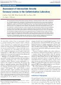 Cover page: Assessment of Intermediate Severity Coronary Lesions in the Catheterization Laboratory