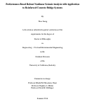 Cover page: Performance-Based Robust Nonlinear Seismic Analysis with Application to Reinforced Concrete Bridge Systems