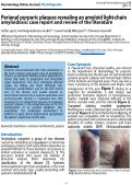 Cover page: Perianal purpuric plaques revealing an amyloid light-chain amyloidosis: case report and review of the literature