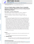 Cover page: The Use of Putative Dialysis Initiation Time in Comparative Outcomes of Patients with Advanced Chronic Kidney Disease: Methodological Aspects.