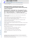 Cover page: Relationship Between Community-Level Alcohol Outlet Accessibility and Individual-Level Herpes Simplex Virus Type 2 Infection Among Young Women in South Africa