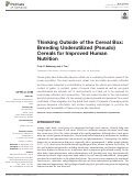 Cover page: Thinking Outside of the Cereal Box: Breeding Underutilized (Pseudo)Cereals for Improved Human Nutrition