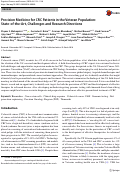 Cover page: Precision Medicine for CRC Patients in the Veteran Population: State-of-the-Art, Challenges and Research Directions.