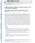 Cover page: WONOEP appraisal: Development of epilepsy biomarkers—What we can learn from our patients?