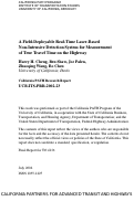 Cover page: A Field-Deployable Real-Time Laser-Based Non-Intrusive Detection System for Measurement of True Travel Time on the Highway