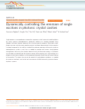 Cover page: Dynamically controlling the emission of single excitons in photonic crystal cavities