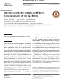 Cover page: Obesity and Kidney Disease: Hidden Consequences of the Epidemic