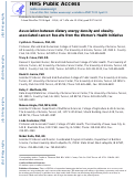 Cover page: Association between Dietary Energy Density and Obesity-Associated Cancer: Results from the Women’s Health Initiative