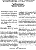 Cover page: Examining a developmental pathway of early word learning: From qualitative
characteristics of parent speech, to sustained attention, to vocabulary size