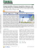 Cover page: Temporal Variability of Emissions Revealed by Continuous, Long-Term Monitoring of an Underground Natural Gas Storage Facility