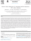 Cover page: Receiver shape optimization for maximizing medium temperature CPC collector efficiency