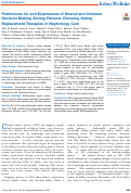 Cover page: Preferences for and Experiences of Shared and Informed Decision Making Among Patients Choosing Kidney Replacement Therapies in Nephrology Care.