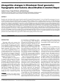 Cover page: Along-strike changes in Himalayan thrust geometry: Topographic and tectonic discontinuities in western Nepal