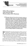 Cover page: Ethics Meets Culture: Gray Areas in the Postsecondary ESL Classroom