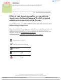 Cover page: Effect of nutritional counseling on LDL cholesterol among Thai HIV-infected adults