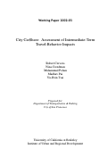 Cover page: City CarShare: Assessment of Intermediate-Term Travel-Behavior Impacts