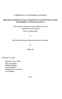 Cover page: Algorithm development for sparse signal recovery and performance limits using multiple-user information theory