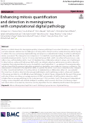 Cover page: Enhancing mitosis quantification and detection in meningiomas with computational digital pathology.