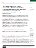 Cover page: The value of imaging and clinical outcomes in a phase II clinical trial of a lysophosphatidic acid receptor antagonist in idiopathic pulmonary fibrosis.