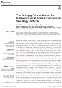 Cover page: The Oncopig Cancer Model: An Innovative Large Animal Translational Oncology Platform