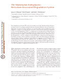 Cover page: The Mammalian Endoplasmic Reticulum-Associated Degradation System