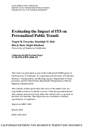 Cover page: Evaluating the Impact of ITS on Personalized Public Transit