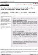 Cover page: Clinical and biochemical factors associated with survival in equids attacked by dogs: 28 cases (2008‐2016)