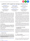 Cover page: symPACK: A GPU-Capable Fan-Out Sparse Cholesky Solver