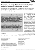 Cover page: Directional, Low-Energy Driven Thermal Actuating Bilayer Enabled by Coordinated Submolecular Switching.