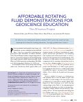 Cover page: Affordable rotating fluid demonstrations for geoscience education: The DIYnamics project Affordable rotating fluid demonstrations for geoscience education: The DIYnamics project