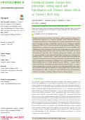 Cover page: Introduced parasite changes host phenotype, mating signal and hybridization risk: Philornis downsi effects on Darwin's finch song