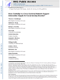 Cover page: Does centrality in a cross-sectional network suggest intervention targets for social anxiety disorder?