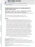 Cover page: Small-animal blood exchange is an emerging approach for systemic aging research