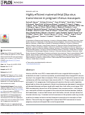 Cover page: Highly efficient maternal-fetal Zika virus transmission in pregnant rhesus macaques