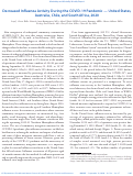 Cover page: Decreased Influenza Activity During the COVID-19 Pandemic - United States, Australia, Chile, and South Africa, 2020.