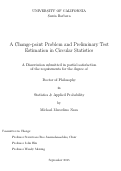 Cover page: A Change-point Problem and Preliminary Test Estimation in Circular Statistics