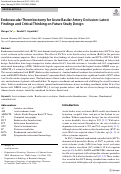 Cover page: Endovascular Thrombectomy for Acute Basilar Artery Occlusion: Latest Findings and Critical Thinking on Future Study Design.