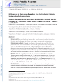 Cover page: Differences in Outcomes Based on Sex for Pediatric Patients Undergoing Pyloromyotomy