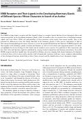 Cover page: ERBB Receptors and Their Ligands in the Developing Mammary Glands of Different Species: Fifteen Characters in Search of an Author