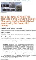 Cover page: Using Tree Rings to Predict the Response of Tree Growth to Climate Change in the Continental United States during the Twenty-First Century