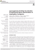 Cover page: Lipoxygenase Activity Accelerates Programmed Spore Germination in Aspergillus fumigatus