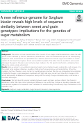 Cover page: A new reference genome for Sorghum bicolor reveals high levels of sequence similarity between sweet and grain genotypes: implications for the genetics of sugar metabolism