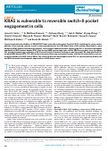 Cover page: KRAS is vulnerable to reversible switch-II pocket engagement in cells