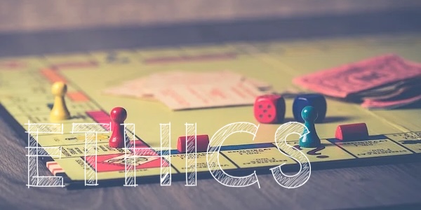 Close up of Monopoly board.