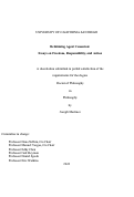 Cover page: Rethinking Agent Causation: Essays on Freedom, Responsibility, and Action