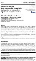 Cover page: Circadian therapy interventions for glymphatic dysfunction in concussions injuries: A narrative review.