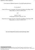 Cover page: Tone Attrition in Mandarin Speakers of Varying English Proficiency