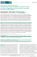 Cover page: Towards large-cohort comparative studies to define the factors influencing the gut microbial community structure of ASD patients