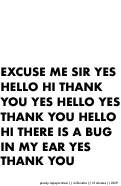 Cover page: Excuse Me Sir Yes Hello Hi Thank You Yes Hello Yes Thank You Hello Hi There Is A Bug In My Ear Yes Thank You